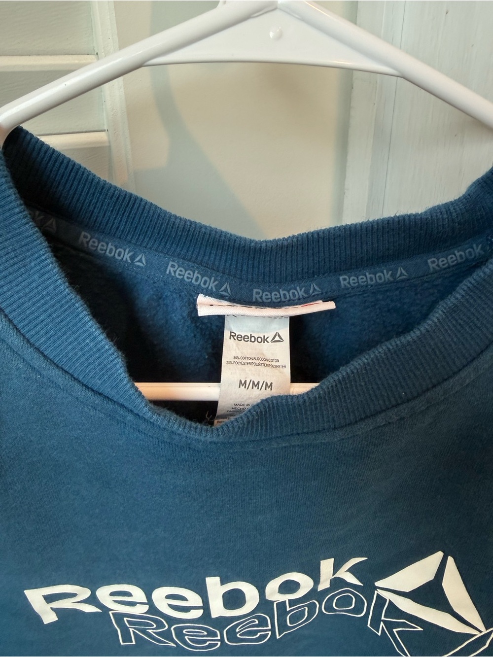 Reebok Women’s Crewneck Sweatshirt in Deep Teal Blue - Picture 3 of 4